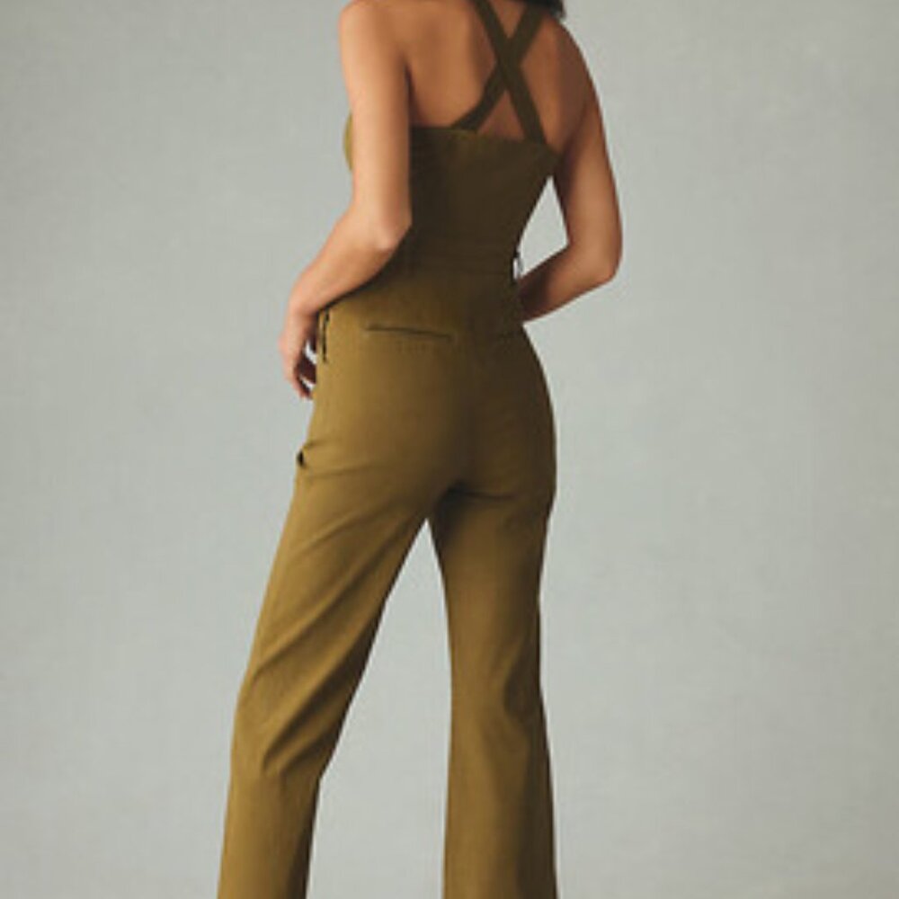 Anthropologie The Naomi Workwear Jumpsuit By Maeve in Olive - Picture 4 of 5